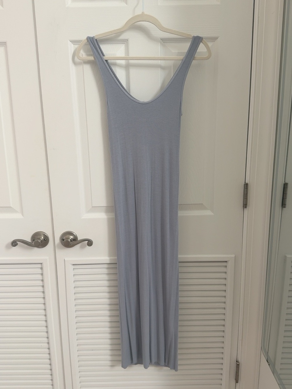 Enza Costa Pale Blue/Gray Scoop-Neck Maxi Dress
Size S (No tags)